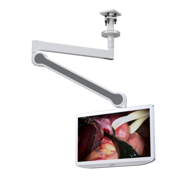 Medical grade ceiling mount with single display